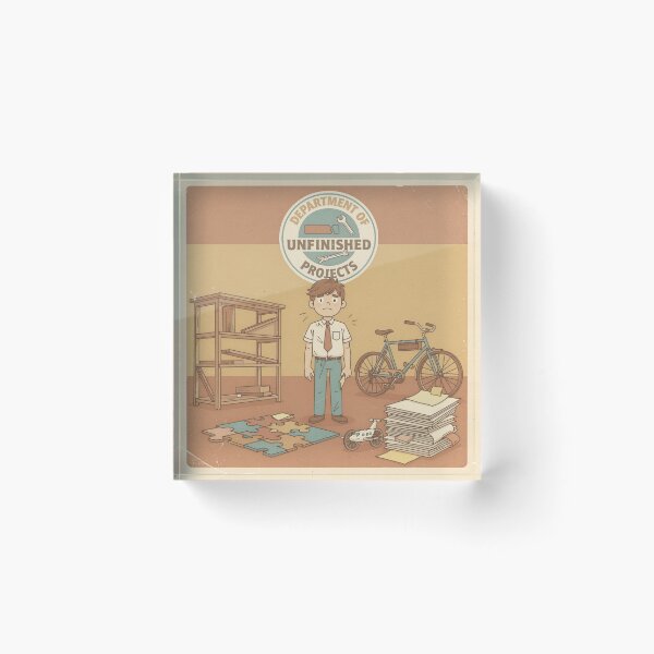 Item preview, Department of Unfinished Projects Retro Seal Poster designed and sold by PictorialWhimsy.