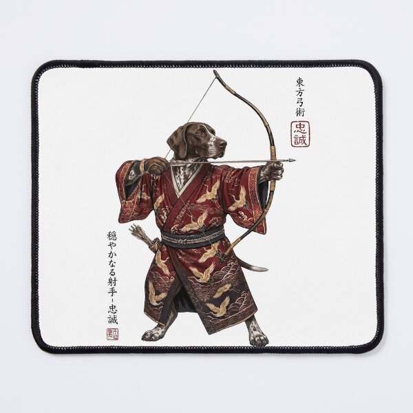 Item preview, Anime German Shorthaired Pointer Warrior Kyudo Japanese Art Dog Lover designed and sold by dian-rody-crest.
