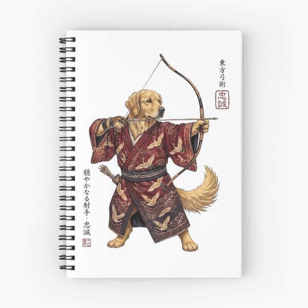 Item preview, Anime Golden Retriever Warrior Kyudo Japanese Art Dog Lover designed and sold by dian-rody-crest.