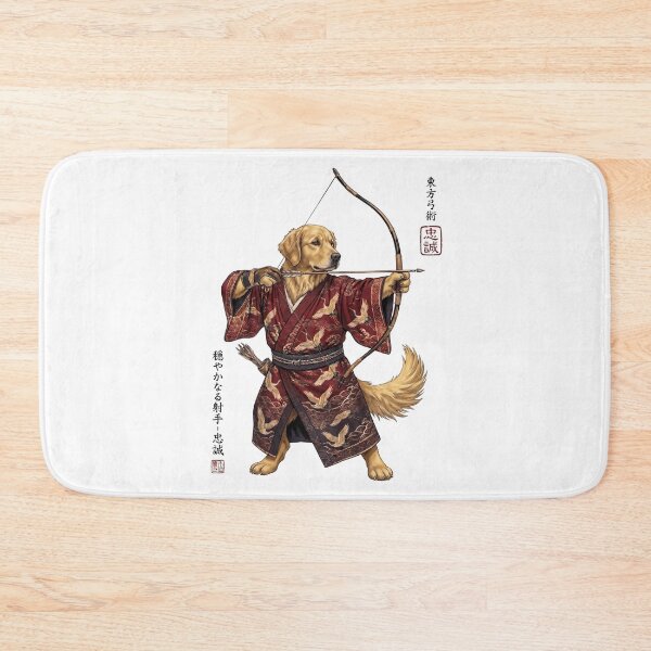 Item preview, Anime Golden Retriever Warrior Kyudo Japanese Art Dog Lover designed and sold by dian-rody-crest.