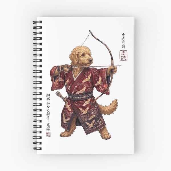 Item preview, Anime Goldendoodle Warrior Kyudo Japanese Art Dog Lover designed and sold by dian-rody-crest.