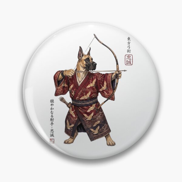 Item preview, Anime Great Dane Warrior Kyudo Japanese Art Dog Lover designed and sold by dian-rody-crest.