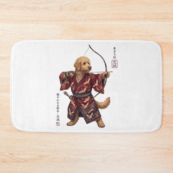 Item preview, Anime Goldendoodle Warrior Kyudo Japanese Art Dog Lover designed and sold by dian-rody-crest.