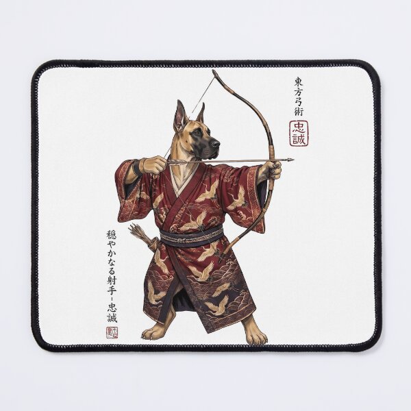 Item preview, Anime Great Dane Warrior Kyudo Japanese Art Dog Lover designed and sold by dian-rody-crest.