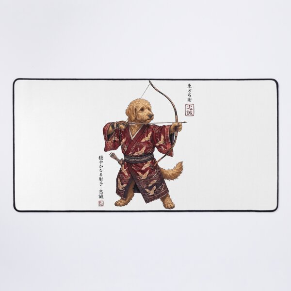 Item preview, Anime Goldendoodle Warrior Kyudo Japanese Art Dog Lover designed and sold by dian-rody-crest.