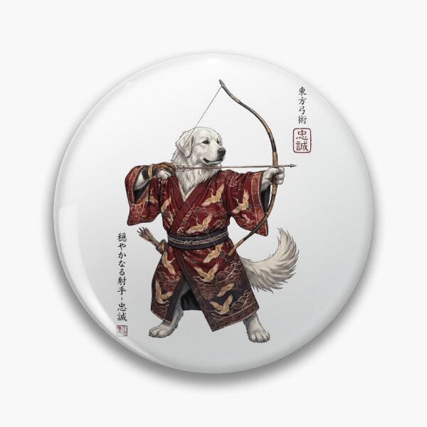 Item preview, Anime Great Pyrenees Warrior Kyudo Japanese Art Dog Lover designed and sold by dian-rody-crest.