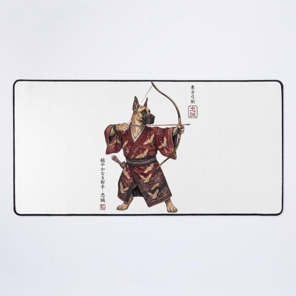 Item preview, Anime Great Dane Warrior Kyudo Japanese Art Dog Lover designed and sold by dian-rody-crest.