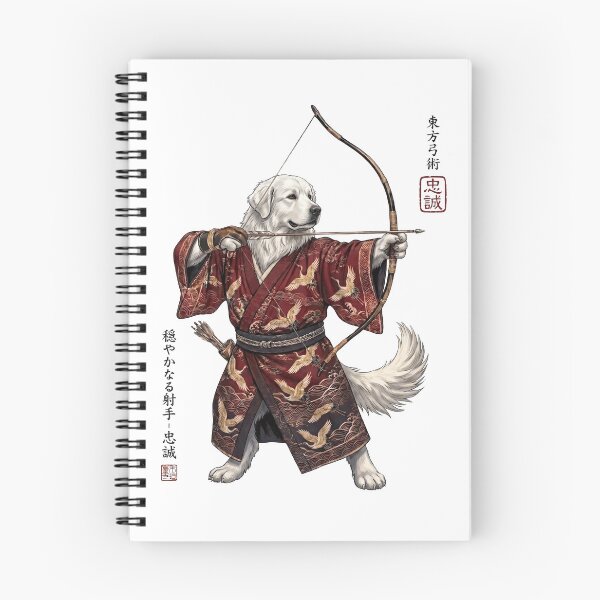 Item preview, Anime Great Pyrenees Warrior Kyudo Japanese Art Dog Lover designed and sold by dian-rody-crest.