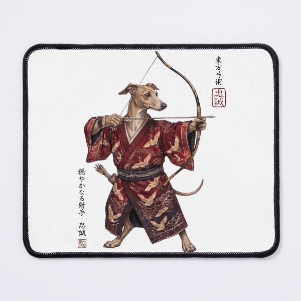 Item preview, Anime Italian Greyhound Warrior Kyudo Japanese Art Dog Lover designed and sold by dian-rody-crest.