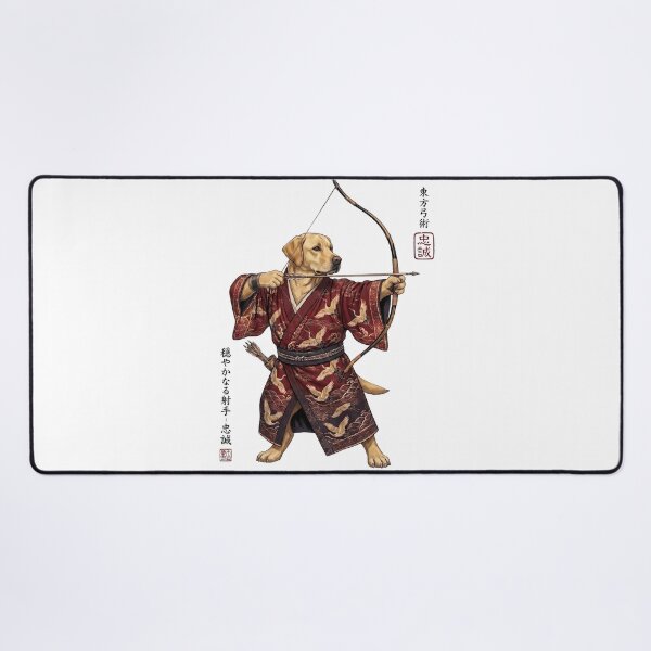 Item preview, Anime Labrador Retriever Warrior Kyudo Japanese Art Dog Lover designed and sold by dian-rody-crest.