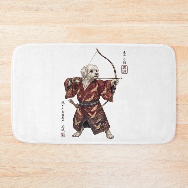 Item preview, Anime Maltese Warrior Kyudo Japanese Art Dog Lover designed and sold by dian-rody-crest.
