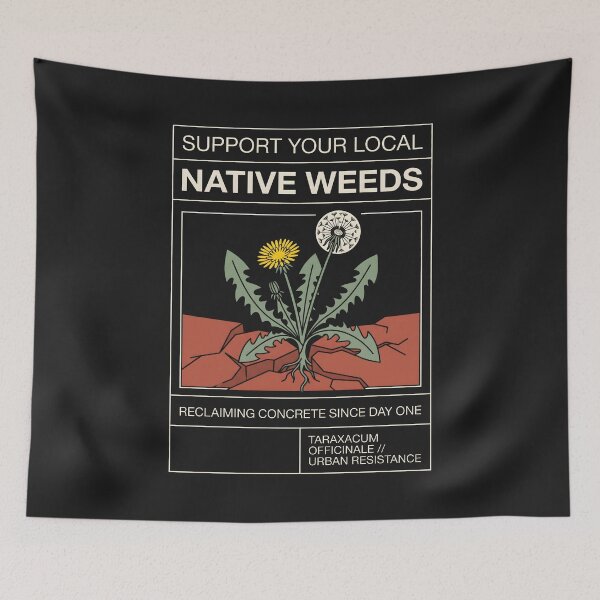 Item preview, Native Weeds Dandelion - Botanical Line Art Gardening designed and sold by SplashTastic.