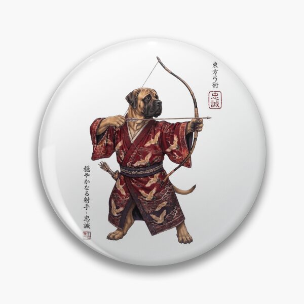 Item preview, Anime Mastiff Warrior Kyudo Japanese Art Dog Lover designed and sold by dian-rody-crest.