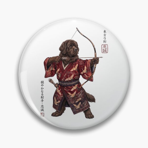 Item preview, Anime Newfoundland Warrior Kyudo Japanese Art Dog Lover designed and sold by dian-rody-crest.