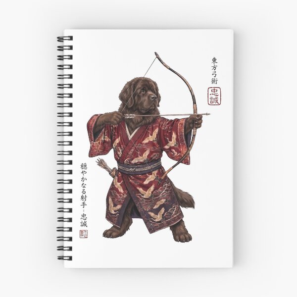 Item preview, Anime Newfoundland Warrior Kyudo Japanese Art Dog Lover designed and sold by dian-rody-crest.