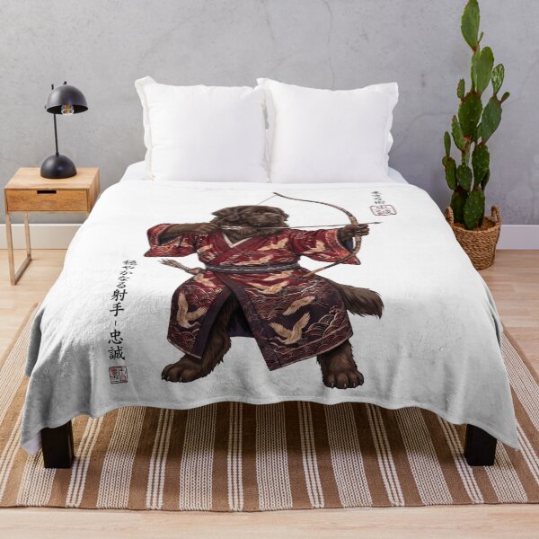 Item preview, Anime Newfoundland Warrior Kyudo Japanese Art Dog Lover designed and sold by dian-rody-crest.