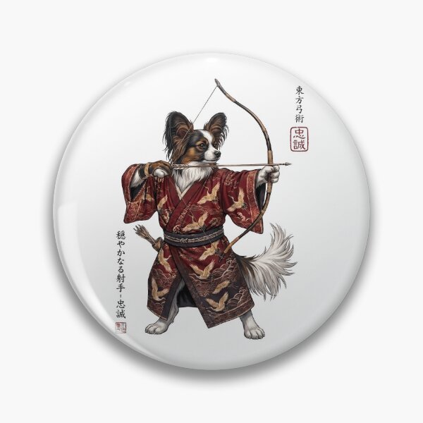 Item preview, Anime Papillon Warrior Kyudo Japanese Art Dog Lover designed and sold by dian-rody-crest.