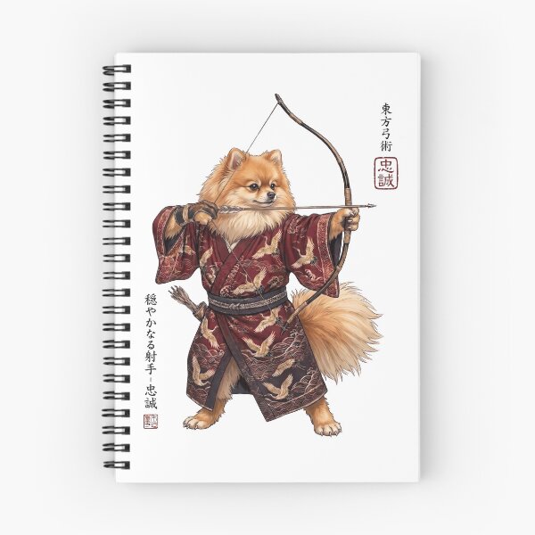 Item preview, Anime Pomeranian Warrior Kyudo Japanese Art Dog Lover designed and sold by dian-rody-crest.