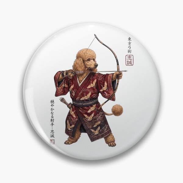 Item preview, Anime Poodle Warrior Kyudo Japanese Art Dog Lover designed and sold by dian-rody-crest.