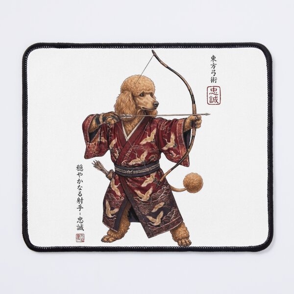 Item preview, Anime Poodle Warrior Kyudo Japanese Art Dog Lover designed and sold by dian-rody-crest.