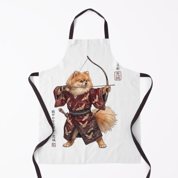 Item preview, Anime Pomeranian Warrior Kyudo Japanese Art Dog Lover designed and sold by dian-rody-crest.
