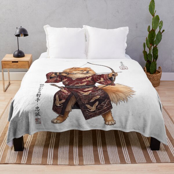 Item preview, Anime Pomeranian Warrior Kyudo Japanese Art Dog Lover designed and sold by dian-rody-crest.