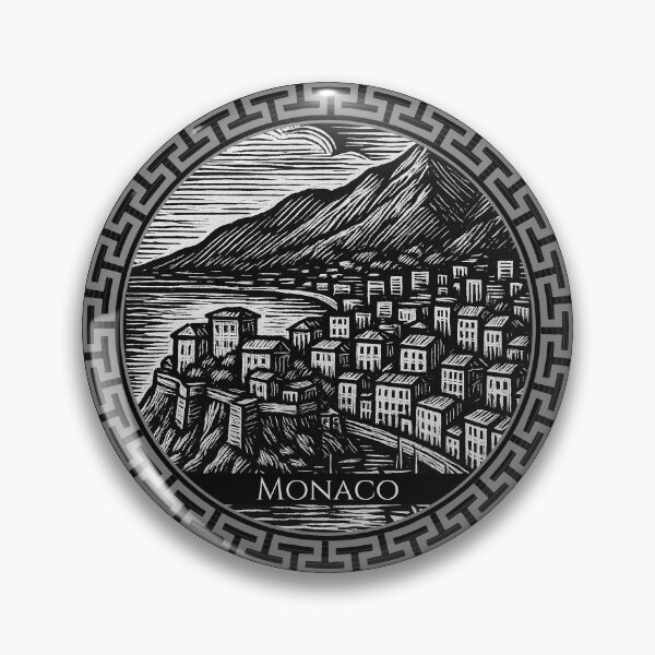 Artikelvorschau, Monaco Vintage Holzschnittkunst entworfen und verkauft von Thistle-TShop.