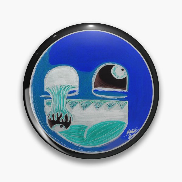 Item preview, Cobalt Ghost Awesome Face Scar-E-Moji  - Inverted Horror Art designed and sold by Grimmlar.