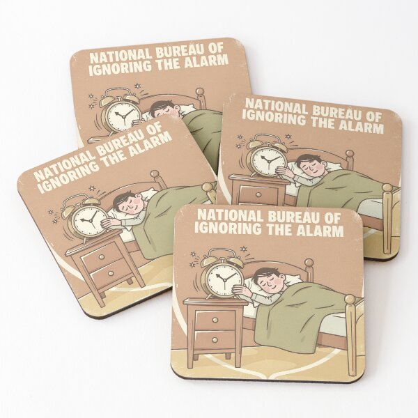 Item preview, National Bureau of Ignoring the Alarm Retro Poster designed and sold by PictorialWhimsy.