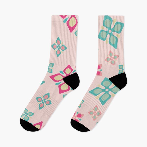 Item preview, Cute Pink and Teal Geometric Flower Pattern designed and sold by prapapon.