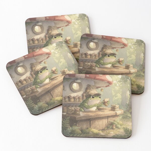 Item preview, Toad Postmaster Running a Tiny Mushroom Post Office designed and sold by PictorialWhimsy.