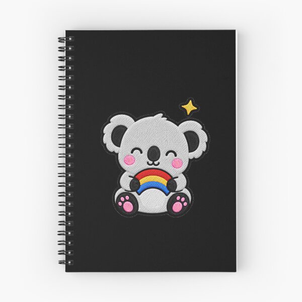 Item preview, Cute Koala Holding Rainbow Kawaii Embroidery Patch designed and sold by ColorSplash123.