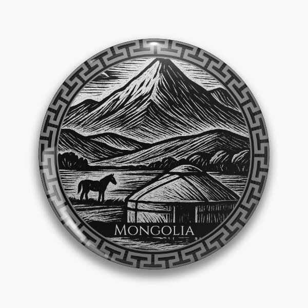 Item preview, Mongolia Vintage Woodcut Art designed and sold by Thistle-TShop.