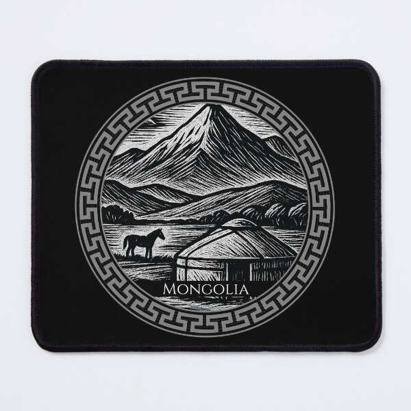 Item preview, Mongolia Vintage Woodcut Art designed and sold by Thistle-TShop.