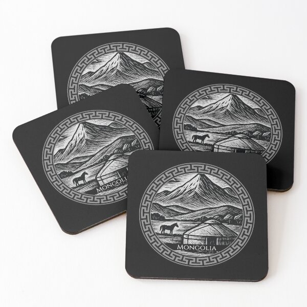 Item preview, Mongolia Vintage Woodcut Art designed and sold by Thistle-TShop.