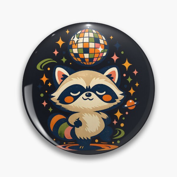 Item preview, Retro Disco Raccoon Cute Space Party Aesthetic Vintage Groove designed and sold by MCV-Designs.