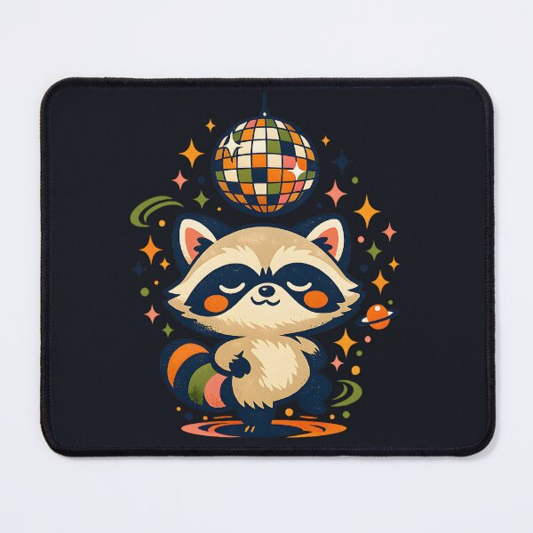 Item preview, Retro Disco Raccoon Cute Space Party Aesthetic Vintage Groove designed and sold by MCV-Designs.