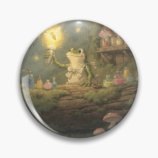 Item preview, Frog Bartender Mixing a Glowing Firefly Cordial designed and sold by PictorialWhimsy.