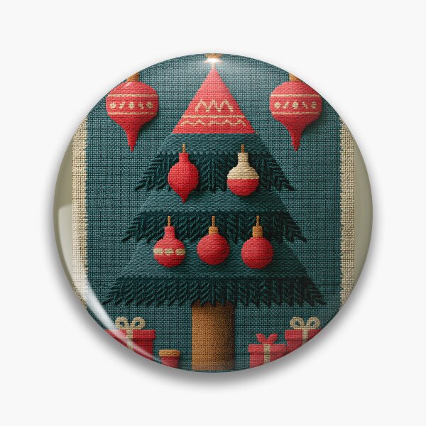 Item preview, Cozy Cross Stitch Christmas Tree Wall Art designed and sold by colorful-white.