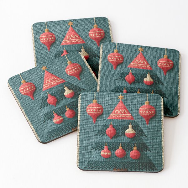 Item preview, Cozy Cross Stitch Christmas Tree Wall Art designed and sold by colorful-white.
