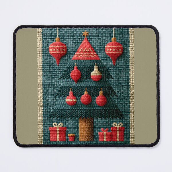 Item preview, Cozy Cross Stitch Christmas Tree Wall Art designed and sold by colorful-white.