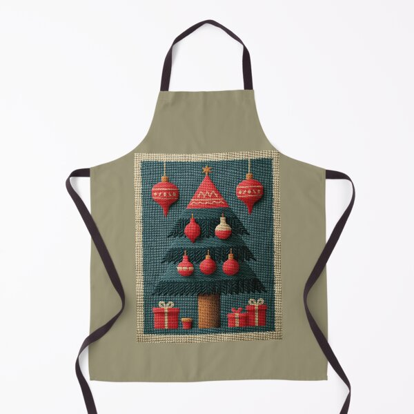 Item preview, Cozy Cross Stitch Christmas Tree Wall Art designed and sold by colorful-white.