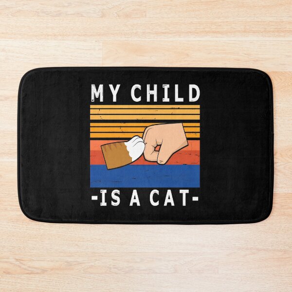 Item preview, My Child Is A Cat Fist Bump Retro Sunset Design designed and sold by SoyLamderma.
