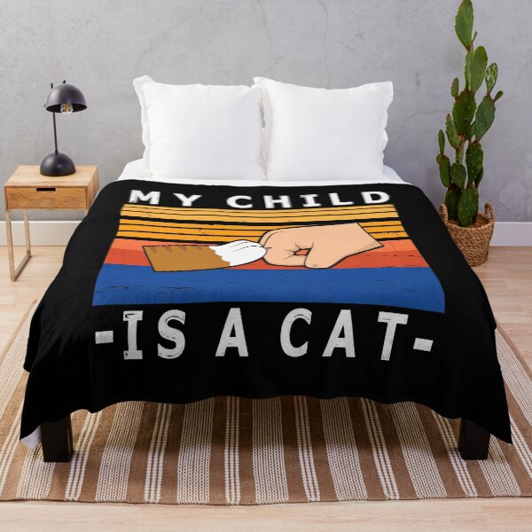 Item preview, My Child Is A Cat Fist Bump Retro Sunset Design designed and sold by SoyLamderma.