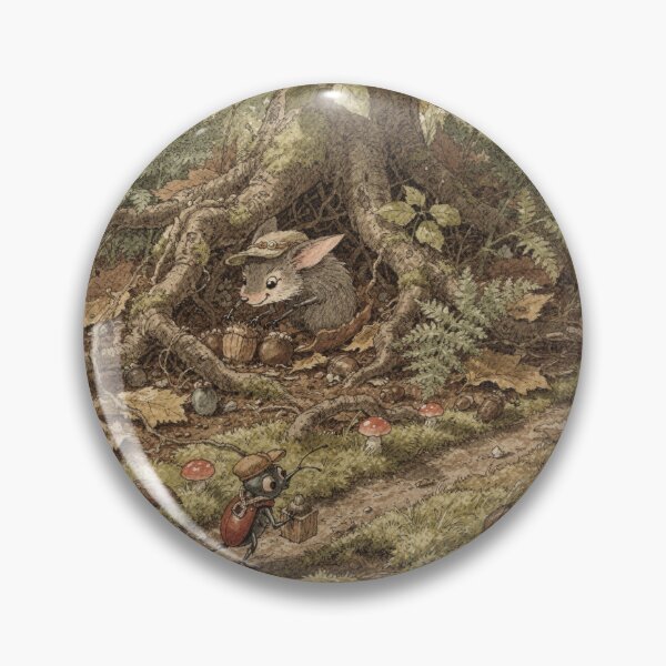 Item preview, Beetle Postman Delivering a Tiny Acorn Parcel designed and sold by PictorialWhimsy.