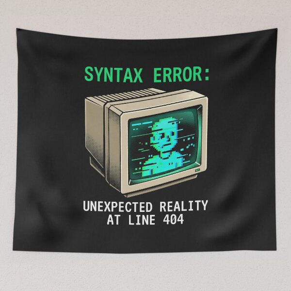 Item preview, CRT Monitor Syntax Error - Developer IT Humor designed and sold by SplashTastic.