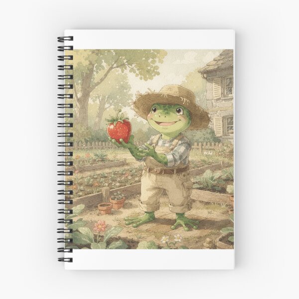 Item preview, Proud Frog Gardener Holding One Enormous Strawberry designed and sold by PictorialWhimsy.