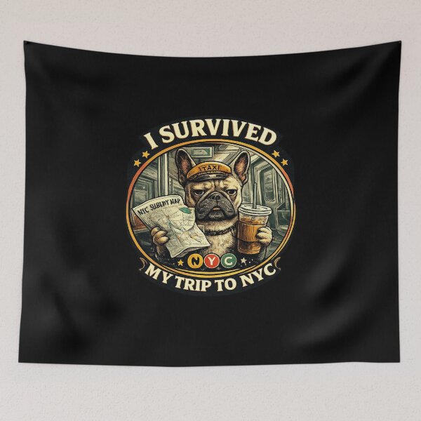 Item preview, French Bulldog’s NYC Subway Adventure designed and sold by teemix.