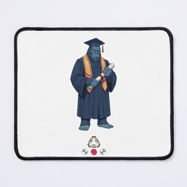 Item preview, Bigfoot Graduate - Funny Sasquatch in Cap and Gown with Diploma T-Shirt designed and sold by Whimsy Trail Co.
