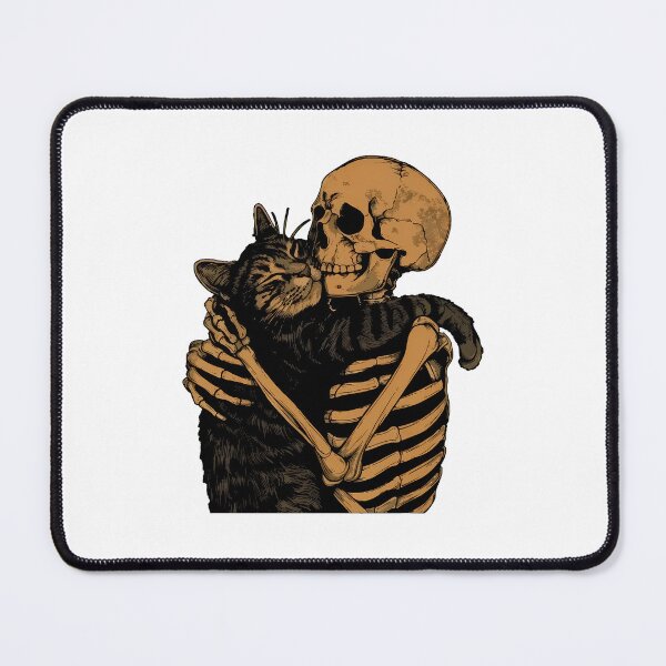 Item preview, Skeleton Hugging Cat Gothic Art Illustration designed and sold by SoyLamderma.